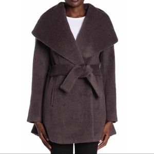 Trina turk sheared wool blend shawl collar coat Clearance